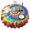 Colorful Tie Dye, variant on Colorful Tie Dye Star Mandala Pattern Round Tablecloth 60"x60",Wrinkle Wipeable Table Cloth for Kitchen Dining Room Picnic Patio Party