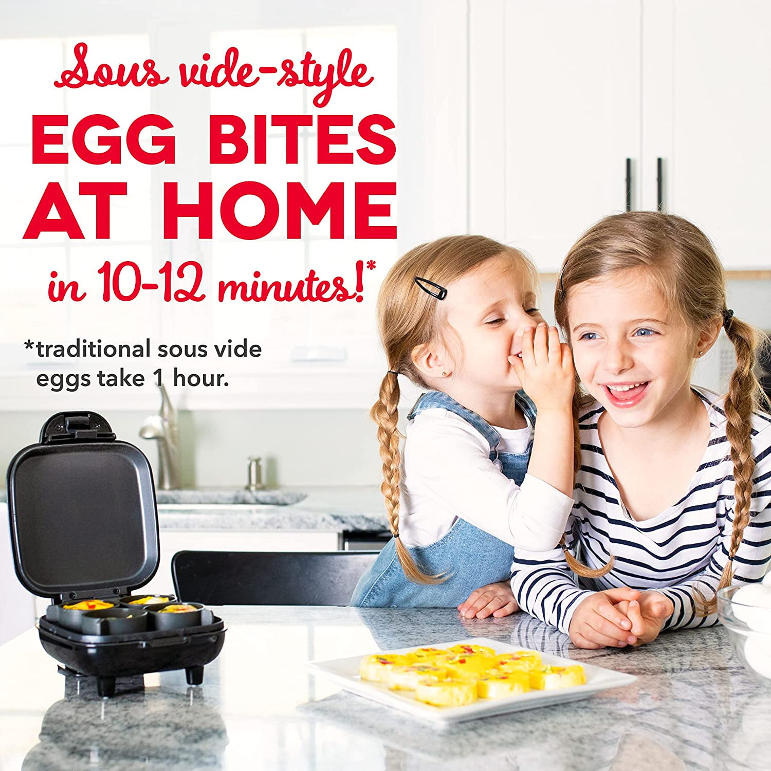 Dash Deluxe Sous Vide Style Egg Bite Maker with Silicone Molds