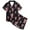 Black, variant on LIUJUNSHOP Little Girls Satin Pajama Set Elegant Christmas Loungewear Two Piece Outfit with Short Sleeves and Button Down Top for Cozy Comfort Black 10-11 Years