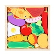 thumbnail image 1 of Big Save,HWRETIE Kids Wooden Vehicle Food Number Cognition Puzzle Learning Educational Toy, 1 of 1