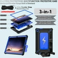thumbnail image 2 of elitegadget Case for Lenovo Tab 10.1 inch 2025 Released (TB311FU) - Dual Layer Protective Hybrid Cover Case with Kickstand Lightning Design (Black/Blue), 2 of 6