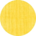 thumbnail image 1 of Ahgly Company Indoor Round Solid Yellow Modern Area Rugs, 8' Round, 1 of 4