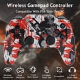 thumbnail image 6 of Wireless Controller Compatible with P4/P4 Slim/P4 Pro/Windows PC, Red Graffiti, 6 of 7