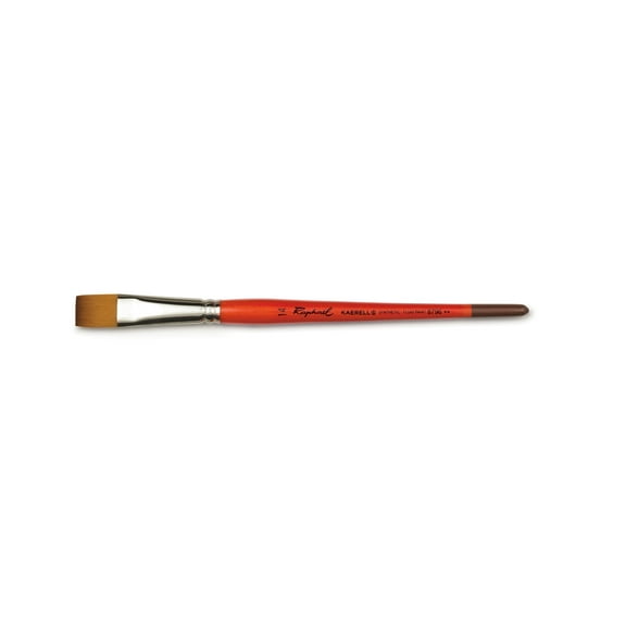 Raphael Kaerell Synthetic Short Handle Watercolor Brush, Flat, 14