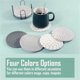 thumbnail image 2 of 8 Posavasos para Bebidas con Soporte, Posavasos Absorbentes de 4 Colores para Bebidas, Juego de Posavasos Tejido de AlgodóN Minimalista para el Hogar, 2 of 6