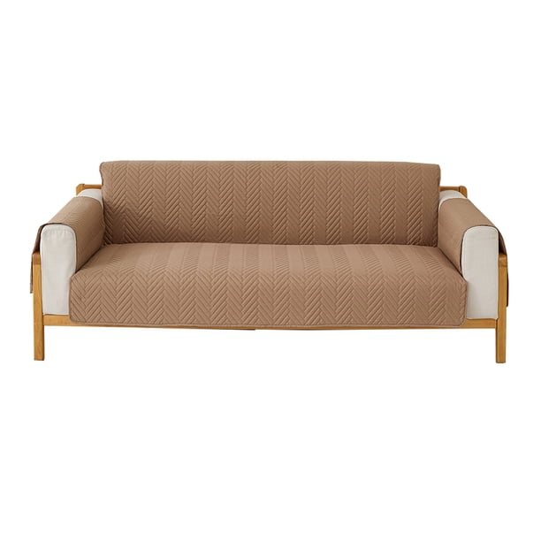 Nvzi Funda de sofá impermeable, funda de cojín para sofá reclinable, funda para sofá de sala de estar, fácil de instalar, lavable, protector de sofá para muebles (reclinable, marrón)