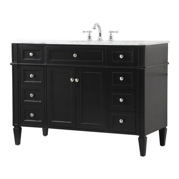 48 inch single bathroom vanity in Black