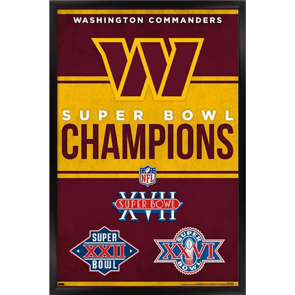 NFL Washington Commanders - Champions 23 Wall Poster, 22.375" x 34" Framed