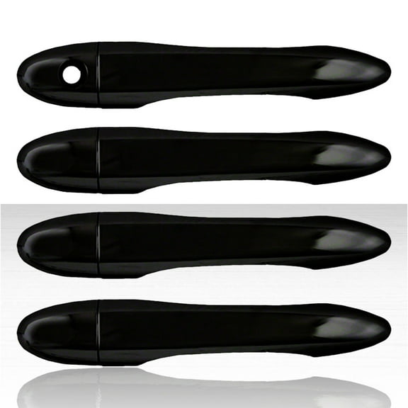 Set of 4 Door Handle Covers for 2015-17 Chrysler 200 - Gloss Black w/o Smart Key