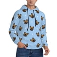 thumbnail image 2 of Fotbe Men's Hoodie with french Bulldog Face Pattern - Kangaroo Pocket Pullover Hooded Sweatshirt, Perfect for Daily Wear, Travel, and Home-Small, 2 of 7