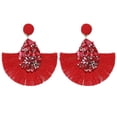 thumbnail image 2 of Pendientes con borlas en forma de gota Pendientes exagerados y distintivos para mujer, 2 of 4