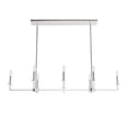 thumbnail image 2 of Hunter - Bearden 8-light Brushed Nickel, Extra Large Chandelier, Dimmable, Casual Style, Linear Shaped, for Bedrooms, Dining, Living Rooms - 19631, 2 of 9