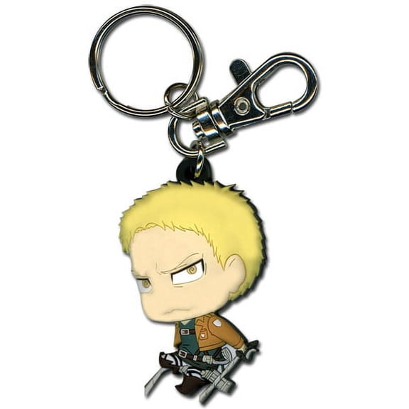 Key Chain - Attack on Titan - New SD Chibi Reiner Toys Anime Ring ge36914