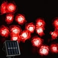thumbnail image 2 of Solar Flower String Lights, 7M 50LED Solar Rose String Lights Flower Fairy String Lights Waterproof with 8 Mode for Garden Outdoor, 2 of 8