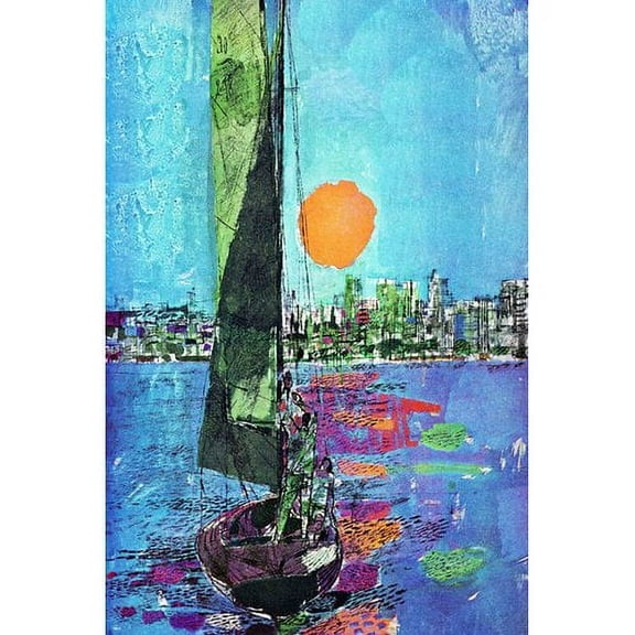 "Blue Sky" Painting Print on Wrapped Canvas