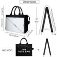 thumbnail image 3 of The New The Tote Bag Women's Canvas Tote Bags Thicken Canvas Crossbody Shoulder Bags with Zipper and Shoulder Strap for Work School Trip Shopping, 3 of 5