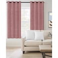 thumbnail image 2 of Vintage Peach Pink Blackout Curtains, Light Blocking Print Window Curtains, Farmhouse Retro Solid Color Linen Texture Thermal Insulated Window Drapes for Living Room 2 Panels, 104"W x 52"L, 2 of 9