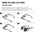 thumbnail image 4 of Liangnv Clip en gafas de sol polarizadas ojo de gato Flip para gafas graduadas B2436, 4 of 5
