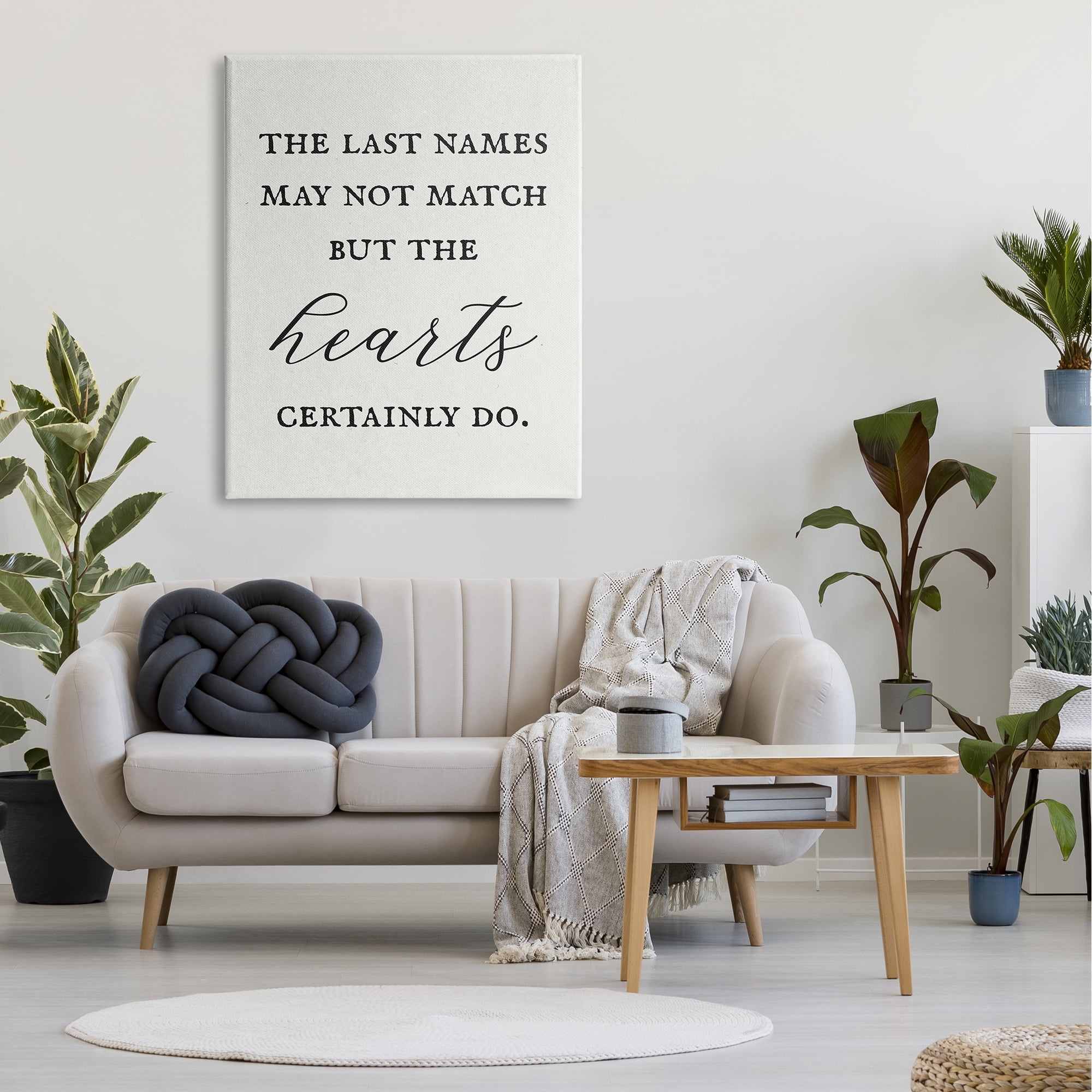 Stupell Industries Names Won't Match But Hearts Will Love Phrase,36 x 48, Design by Daphne Polselli