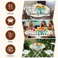 thumbnail image 6 of Round Tablecloth You Are My Sunshine Elastic Edge Fitted Vintage Sunflower Motivational&nbsp;Quotes Plastic Table Cover,Waterproof Oil Proof for Dinner,Outdoor, Picnic, 36" - 44"&nbsp; DIA Tables, 6 of 6