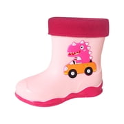 GEZHEN Waterproof Little/Big Kids Boys and Girls Rain Boots Dinosaur Kids Water Shoes Outdoor Anti Slip Dinosaur Rain Shoes Reusable Kids Rain Boots