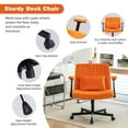 thumbnail image 4 of Premium Fabric Office Chair, Green, Orange, 4 of 16