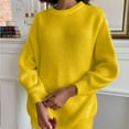 thumbnail image 4 of Busydd Women's Sweaters Fashion Solid Color Long Sleeve Crewneck Sweater Women Knit Ribbed Pullover Sweaters for Women Free Size, 4 of 6