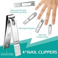 thumbnail image 3 of UBSWF-26-Piece Professional Manicure and Pedicure Kit, Nail Clippers Set, Stainless Steel Nail Care Tools with Travel Case, Silver White, 3 of 4