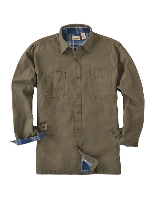 Backpacker BP7006 Men's Canvas Shirt Jacket with Flannel Lining -  Walmart.com