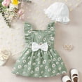 thumbnail image 2 of gdxvjhbj Robe Fluide pour Filles Robe d'Anniversaire pour Tout-Petites Tulle Arc-en-Ciel Formelle Mariage Fête Ruffle Tutu Robes 2T 3T (Vert,2-3 Ans), 2 of 9