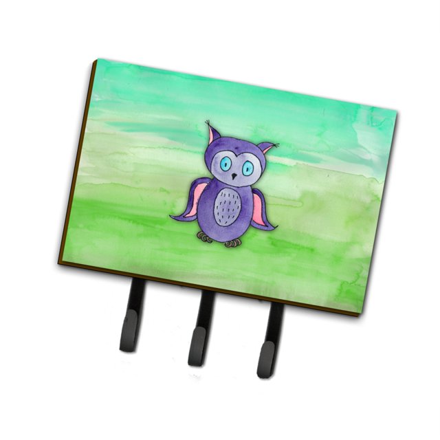 "Treasures Purple Owl Watercolor Wall Hook, Triple, Multicolor" Caroline's Treasures BB7429TH68