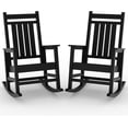 thumbnail image 7 of 1 pcs Oversized Rocking Chairs for Outside, All Weather Resistant Plastic Rocker, High Back Porch Rocker Chair, Heavy Duty Patio Rocking Chairs,Black, 7 of 7