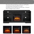 thumbnail image 6 of SESSLIFE Fireplace TV Stand, 58" LED Light Entertainment Center with Adjustable Flame Fireplace, Power Outlets & Shelves, Remote & App Control, TV Stand with Fireplace for Living Room, Black, 6 of 8