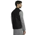 thumbnail image 4 of Ethnix Men's Handmade Banded CollarPure Cotton Linen Nehru Jacket Vest; Black; XS, 4 of 5