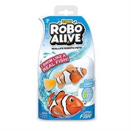 NEW Zuru Robo Alive Clownfish Fish Robotic Swimming Water-activated AGES 3 
