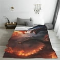 thumbnail image 5 of Bingfone Fire Sky Dragon Print Flannel Fleece Blanket Throw Blanket for Bed,Sofa,Couch,Travel,Camping(40"x30" ), 5 of 8