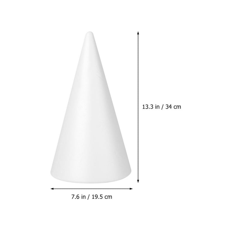 3pcs Foam Cones Foam Tree Cones DIY Crafts Material Polystyrene Art Supplies, Size: 30x11cm