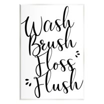 Stupell Industries Bathroom Rules Phrase Typography Painting Unframed Art Print Wall Art, 13 x 19