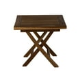 thumbnail image 2 of Teak Wood Folding Square Coffee Table, 20" | Outdoor, Camping & Patio Use, 2 of 9