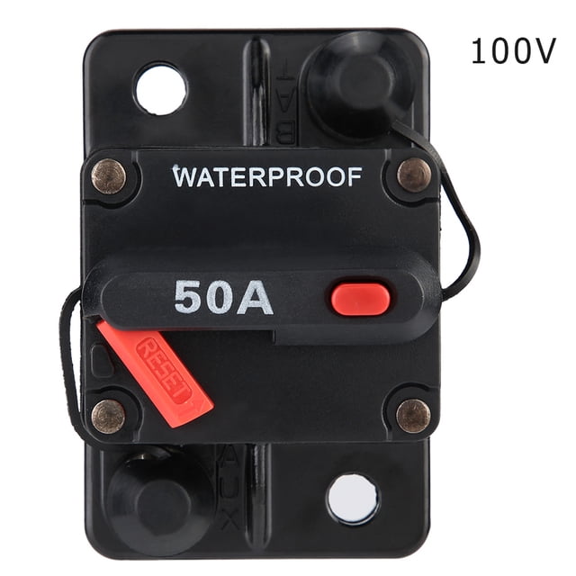 Disyuntor de reinicio manual a prueba de agua con fusible estéreo de 50-250 A, 100 V para automóviles, embarcaciones y equipos marinos