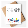 thumbnail image 1 of Tarjeta de felicitación Unbranded Frase corta de estudiar la ciencia 10 tarjetas + 10 Sobre, 1 of 4