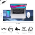 thumbnail image 5 of Experience Stellar Gaming: Large SciFi Space Moon Mouse Pad, Stitched Edges, Anti-Slip Rubber Base, Perfect Keyboard Desk Pad for Intense Gaming Sessions, Home Office Use, 31.5x11.8 Inch, 5 of 7