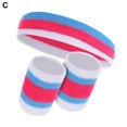 thumbnail image 4 of LJNYFDC Sweatbands Set Sweatbands Set Soft Elastic Wicking Wristbands Breathable Quick Drying Vibrant Color Headband Athletic Bands Set, 4 of 7