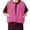 Hot Pink, variant on Women's Outerwear Vests Fuzzy Cropped Casual Button Down Sleeveless Jackets Teddy Gilet for Stylish Layering