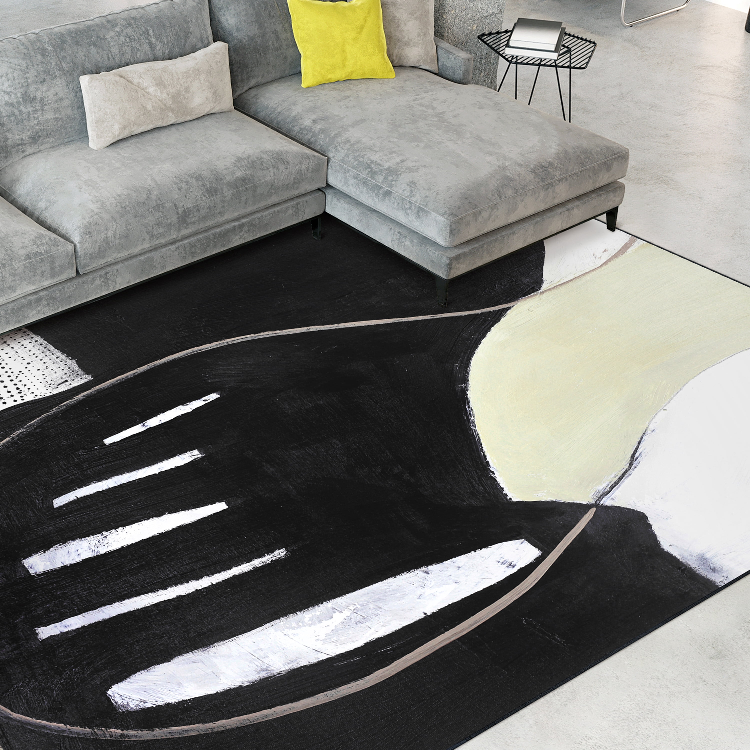Soft Fabrics Washable Vase Art Area Rug size 8'x10', Power-loomed, Heavenly Softness with Non-Slipping Backing