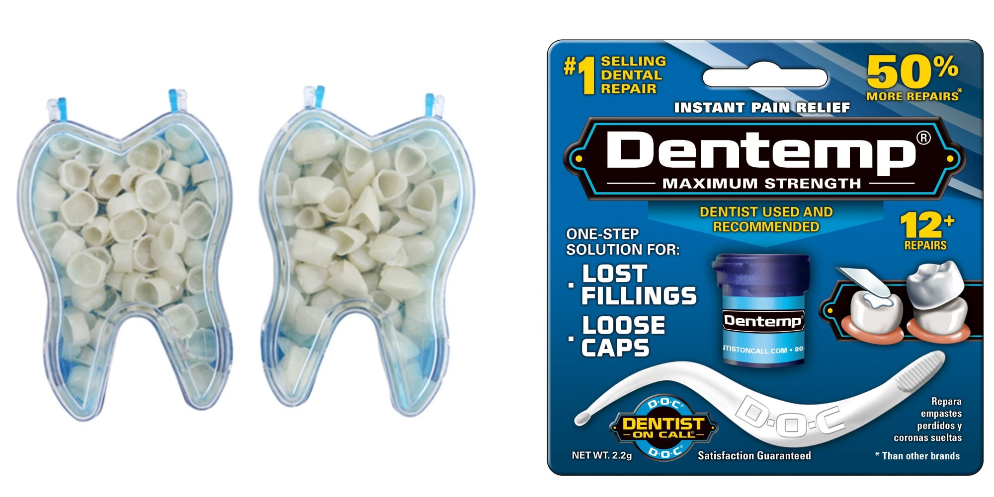 100 PCS Mixed Dental Temporary Crown Kit Anterior Front & Molar