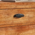 thumbnail image 2 of Black Floral Cabinet Drawer Cup Bin Pull Wrought Iron 3 3/4" W x 1 3/8" H Antique Kitchen Dresser Handles Rust Resistant Powder Coat Finish w/Hardware | Renovators Supply, 2 of 9