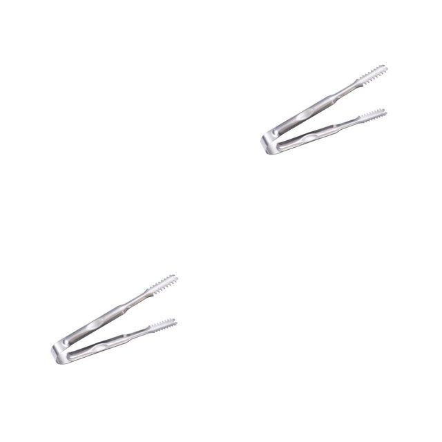 Injueey Pinzas para alimentos, cocina, acero inoxidable, para servir barbacoa, parrilla, cubitos de hielo, pinzas lavables reutilizables para Type1 NO1