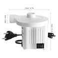 thumbnail image 4 of Graflsoa HT-403C Dual-Purpose Electric Air Pump: Compact, 45W, 220-240V AC, Ideal for Inflating and Deflating Outdoor Gear and Travel Essentials, Includes 4 Nozzles, White PVC Design., 4 of 6
