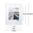 thumbnail image 3 of Mainstays – 8x10 Picture Frame – White Matted Gallery Linear Program Wall Photo Frame, 3 of 8